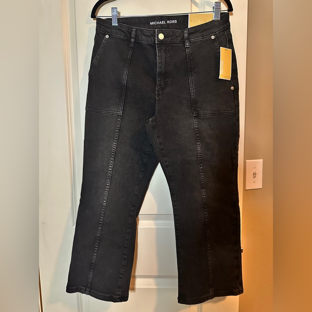 NWT Michael Kors Selma Cropped Flare Jeans 10p